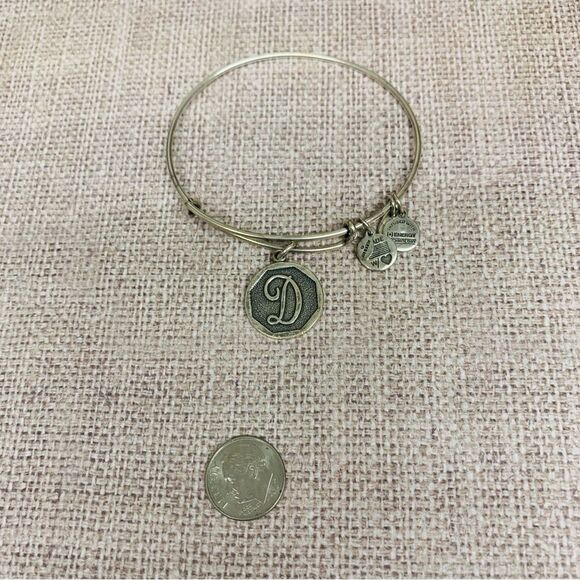 Alex and Ani Silver Initial D Bracelet - Picture 1 of 3
